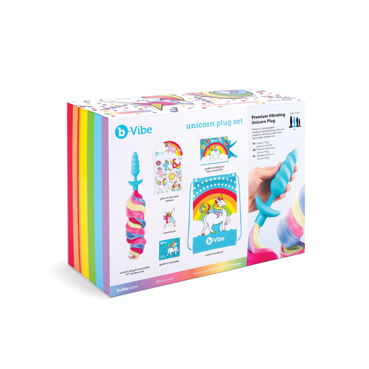 B-Vibe Limited Edition Unicorn Plug Set